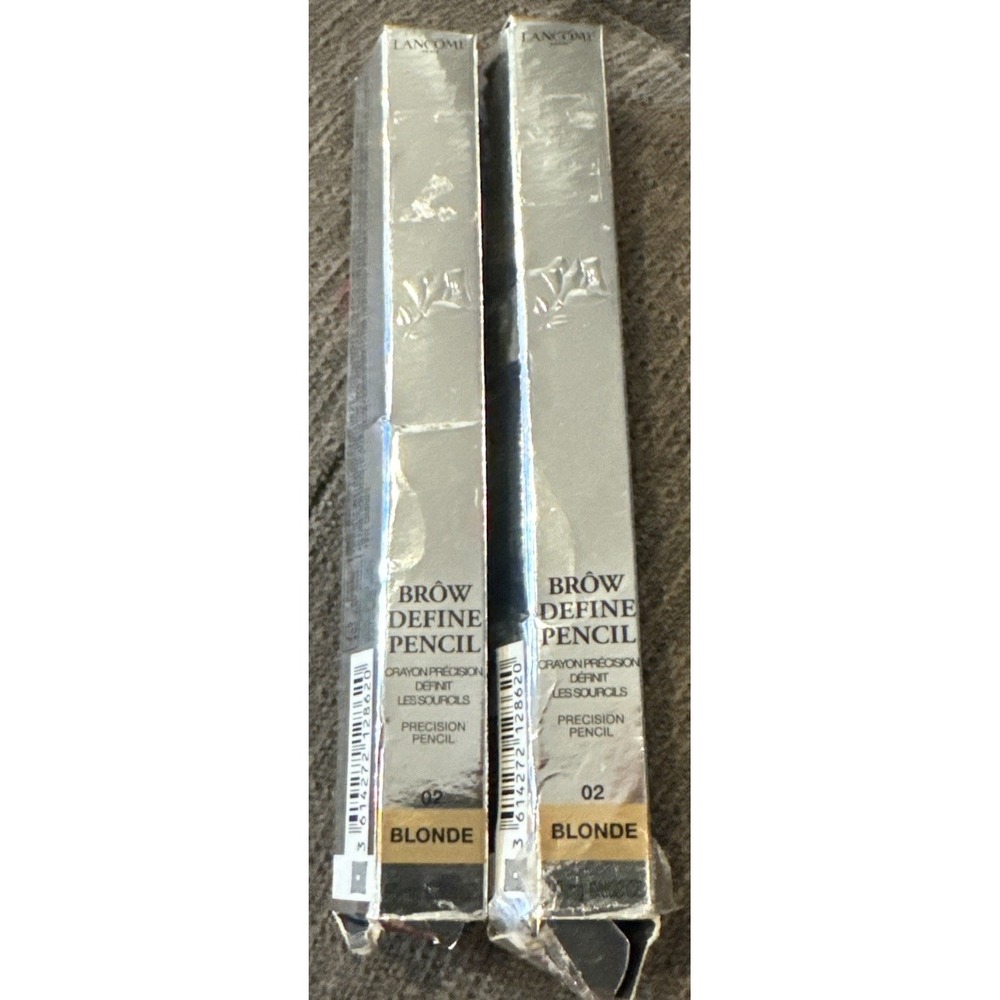 2 X Lancome Brow Define Pencil Crayon Precision Definit 02 Blonde 90 mg .003 oz